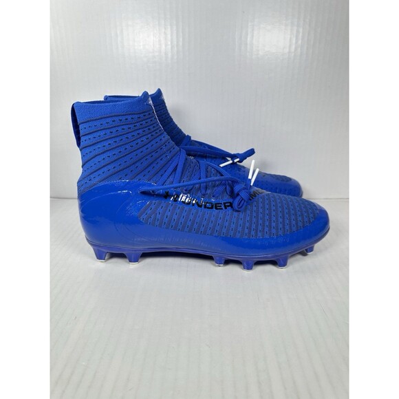 Sz 10 Under Armour Highlight MC 2.0 INTELLIKNIT Football Cleats Men Blue 3027304 - Picture 1 of 7